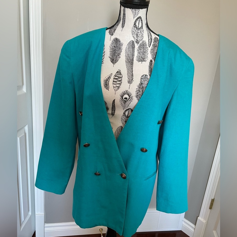 Beechers Brook Turquoise Suit Jacket